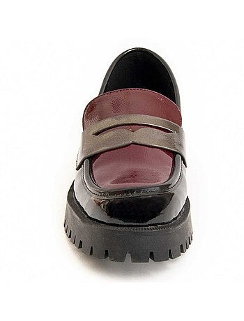 Mocassim De Plataforma Material Sintético E Têxtil Montevita