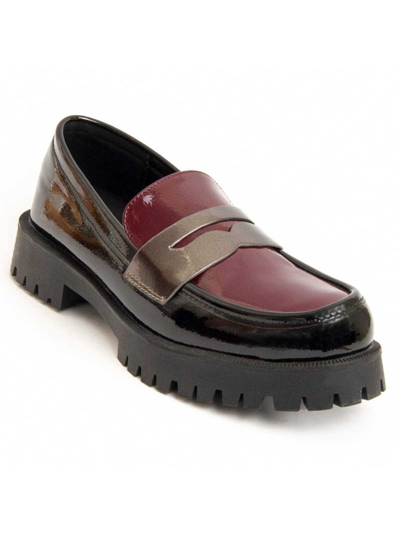 Mocassim De Plataforma Material Sintético E Têxtil Montevita Preto - Kiabi
