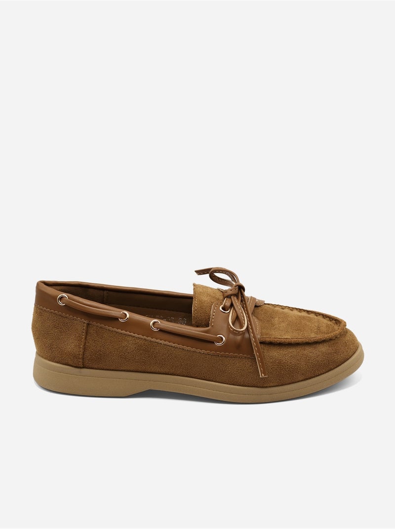 Mocassins alça cruzada Camelo - Kiabi