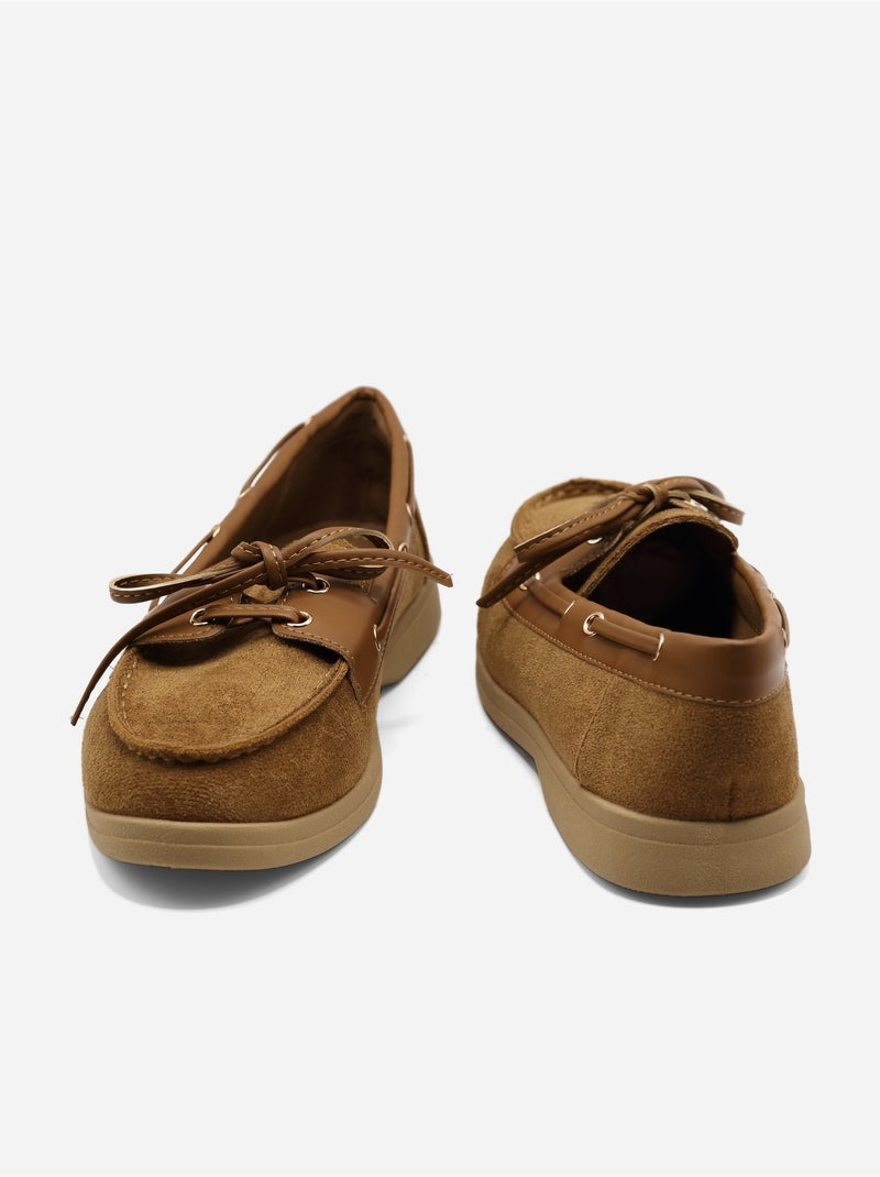Mocassins alça cruzada Camelo - Kiabi