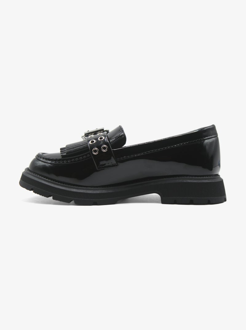 Mocassins alça cruzada Preto - Kiabi