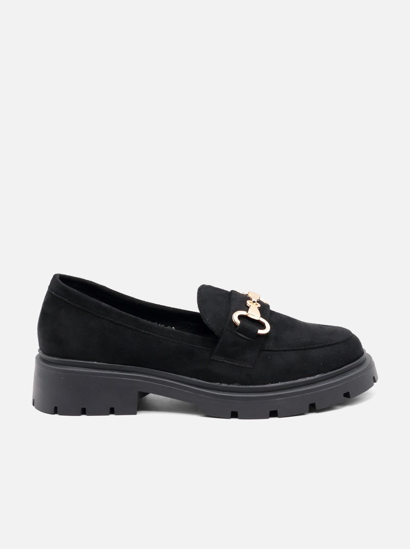 Mocassins alça cruzada Preto - Kiabi