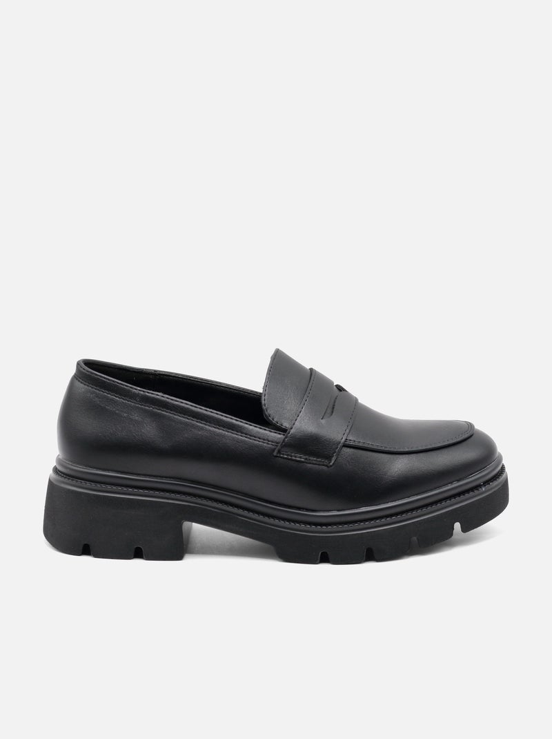Mocassins alça cruzada Preto - Kiabi