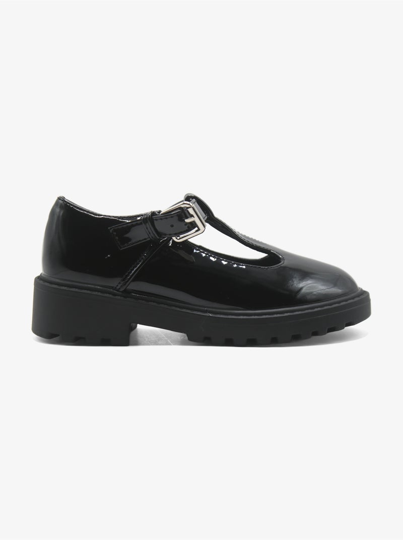 Mocassins alça cruzada Preto Preto - Kiabi