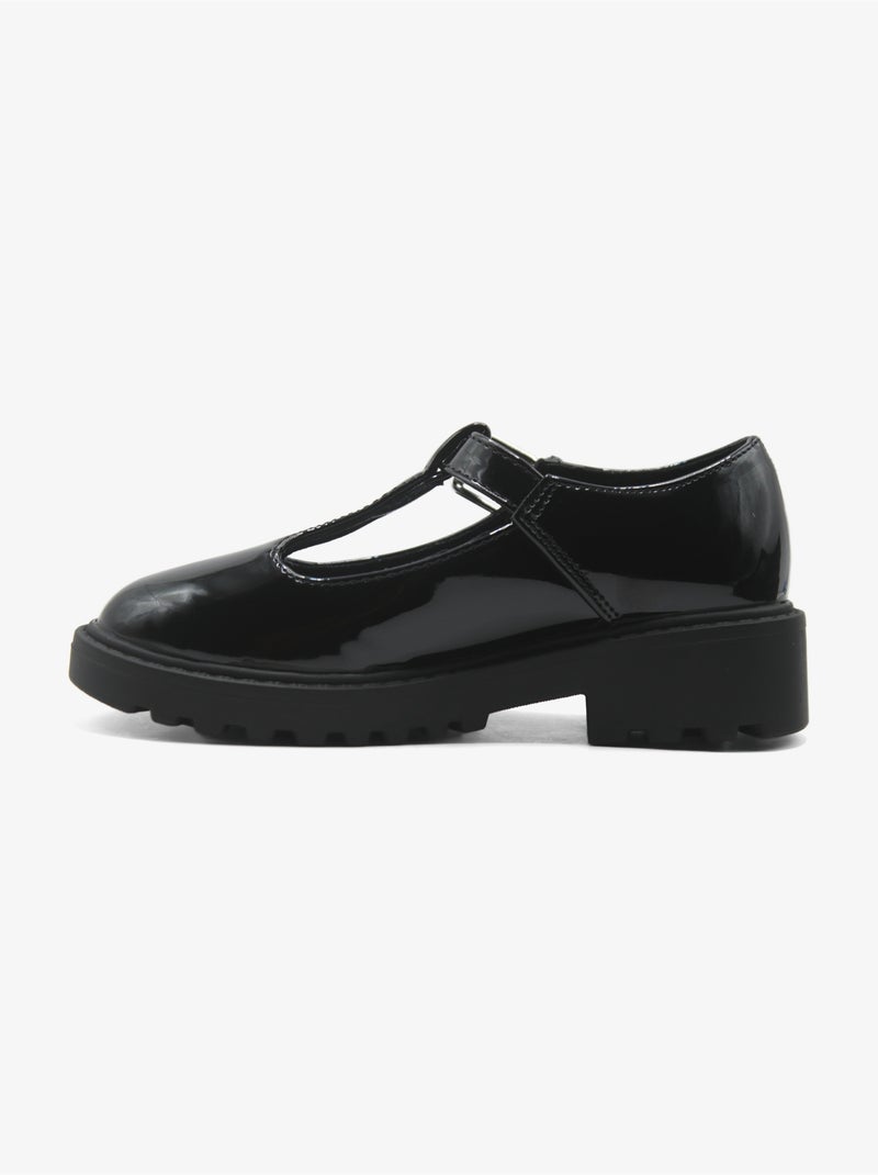Mocassins alça cruzada Preto Preto - Kiabi