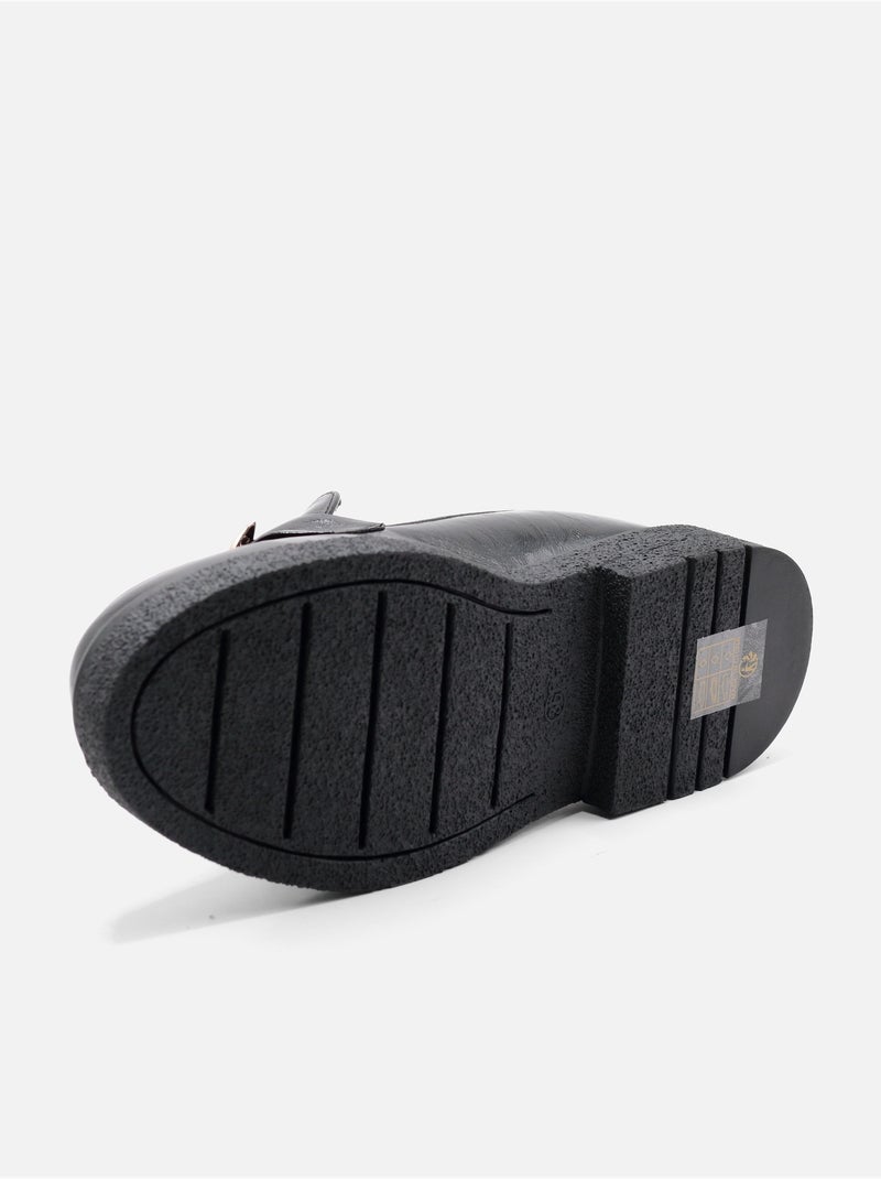 Mocassins com acabamento brilhante Preto - Kiabi