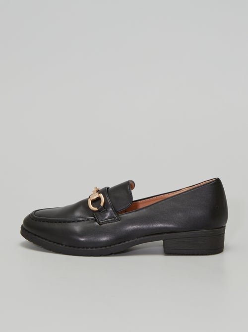 Mocassins com alfinete em pele sintética - Kiabi