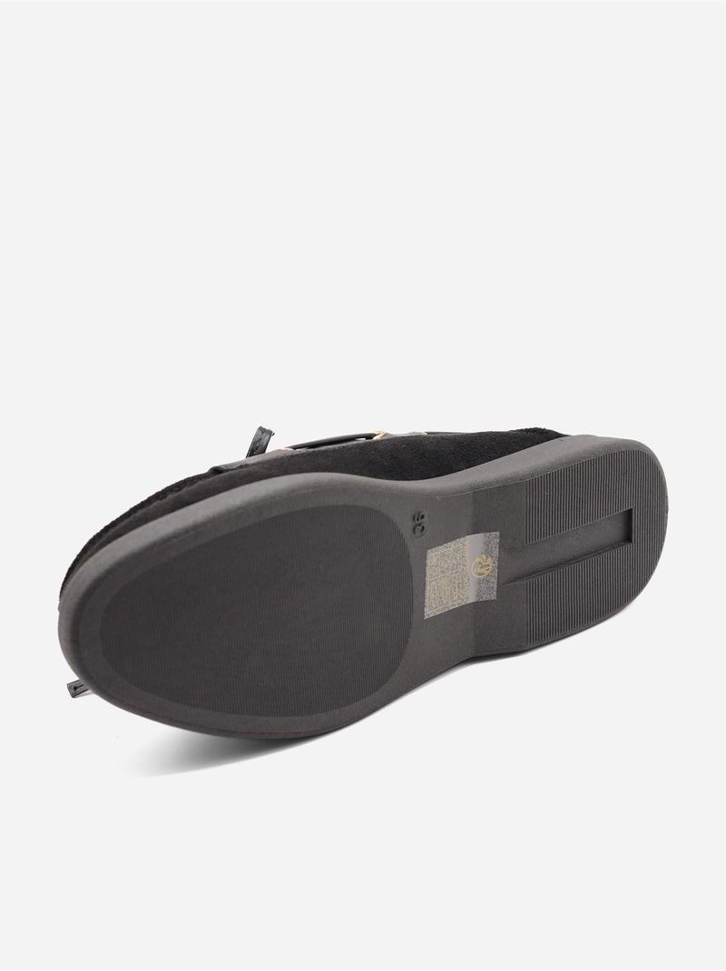 Mocassins com atacadores Preto - Kiabi