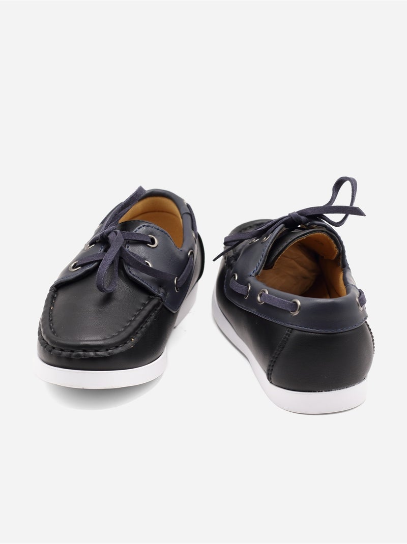 Mocassins com atacadores Preto - Kiabi
