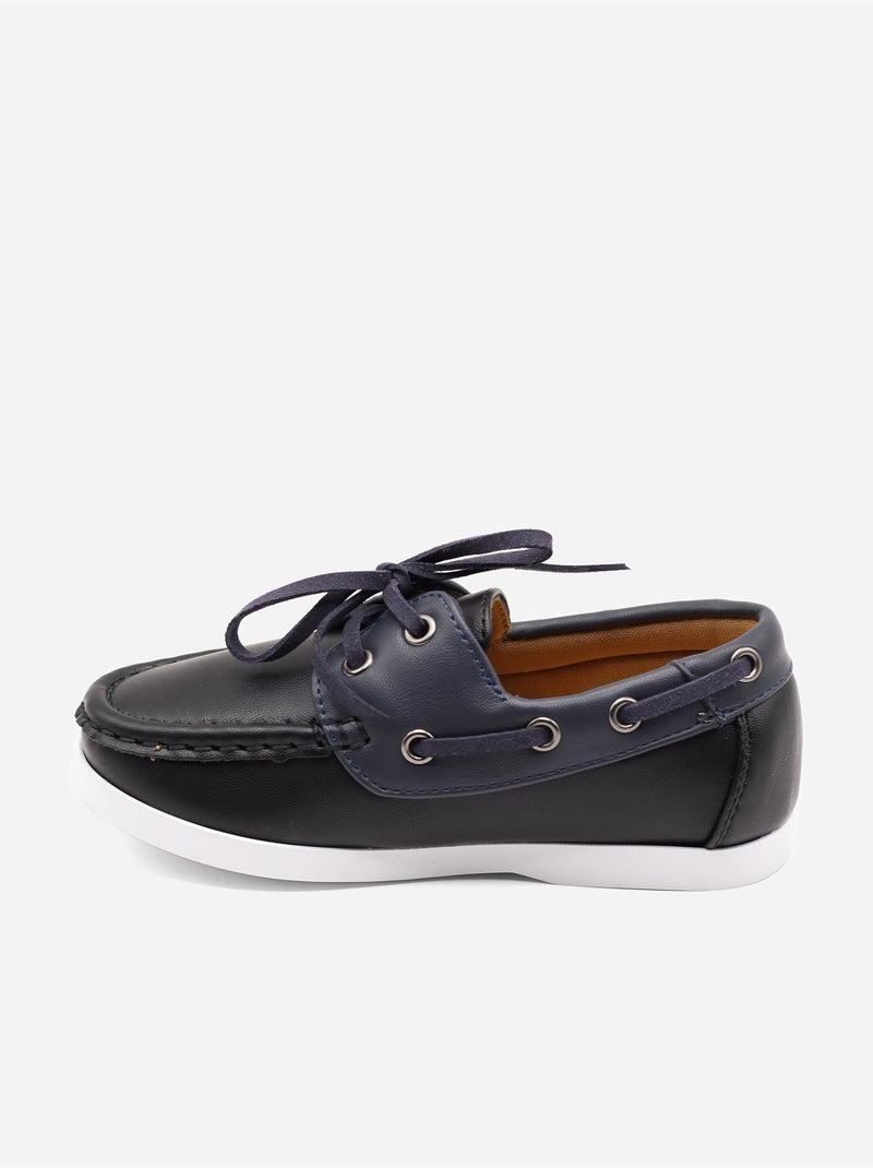 Mocassins com atacadores Preto - Kiabi