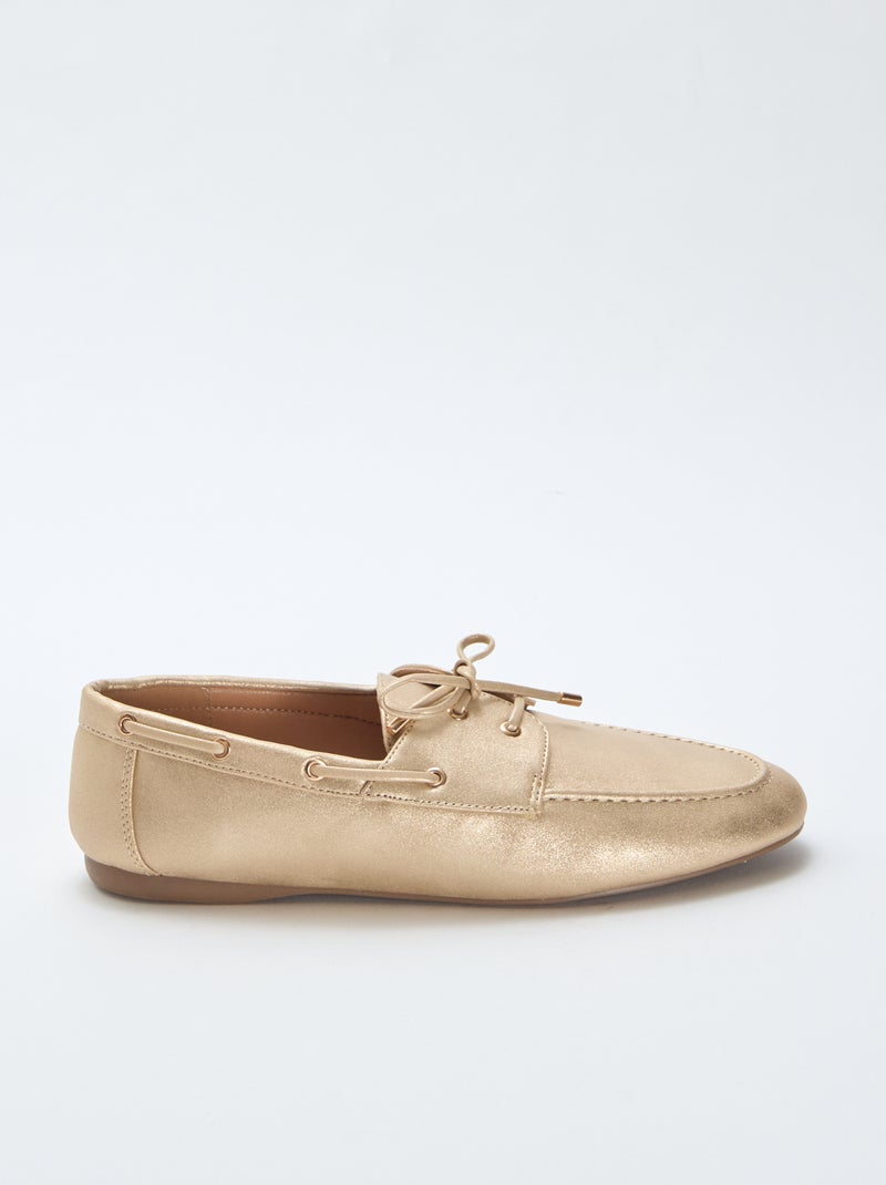 Mocassins com Cordões Amarelo - Kiabi