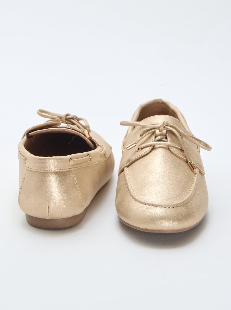 Mocassins com Cordões Amarelo - Kiabi