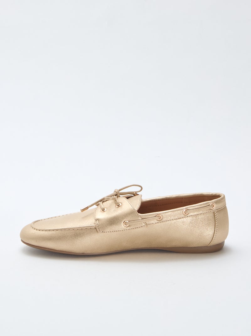 Mocassins com Cordões Amarelo - Kiabi