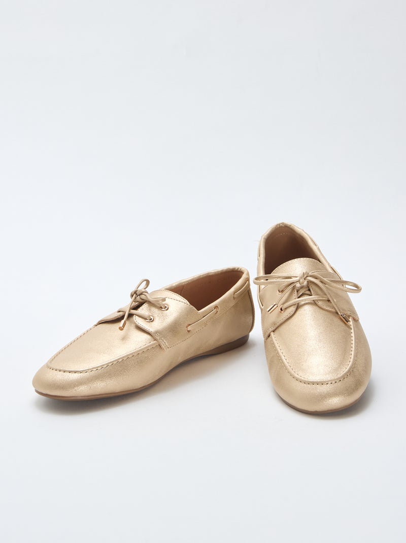 Mocassins com Cordões Amarelo - Kiabi