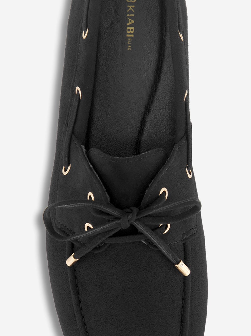 Mocassins com Cordões Preto - Kiabi