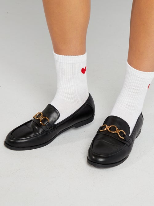 Mocassins com corrente dourada - Kiabi