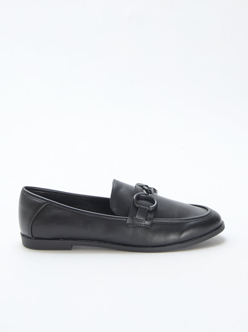 Mocassins com corrente Preto - Kiabi