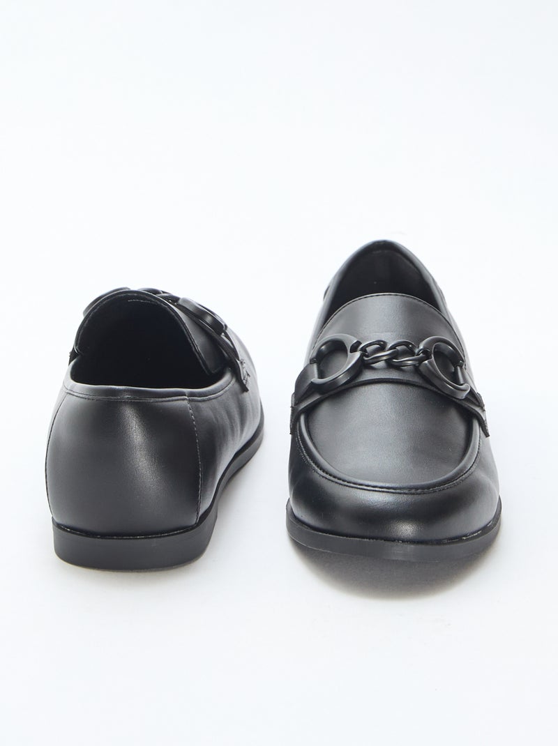 Mocassins com corrente Preto - Kiabi