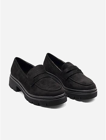 Mocassins com efeito de camurça