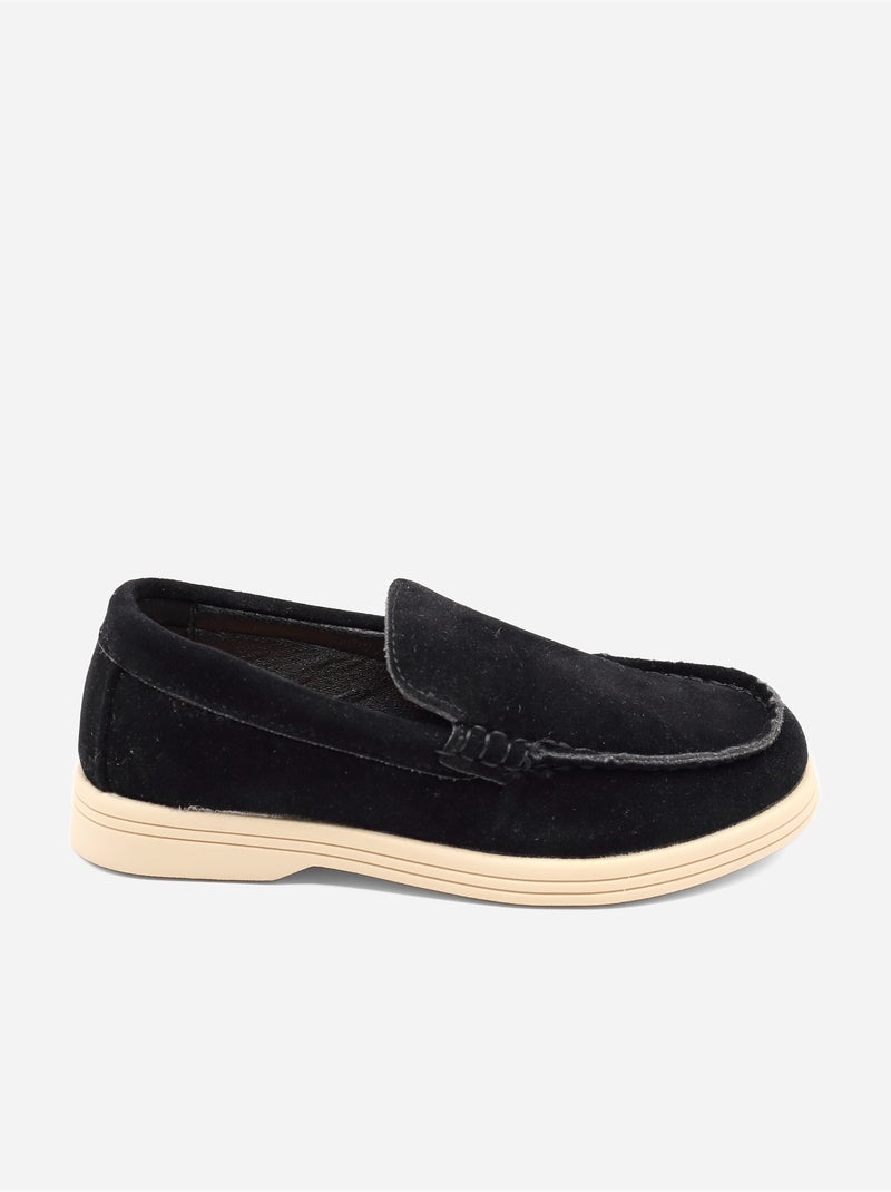 Mocassins com efeito de camurça Preto - Kiabi