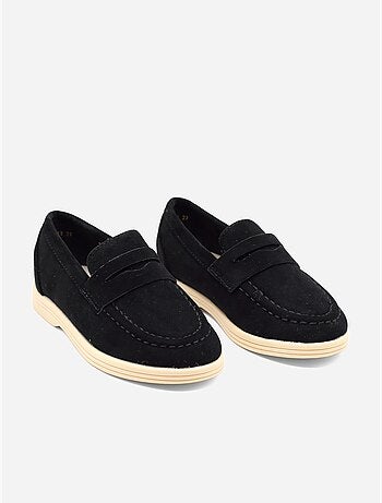 Mocassins com efeito de camurça
