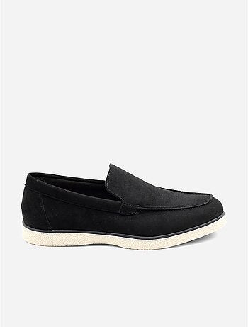 Mocassins com efeito de camurça