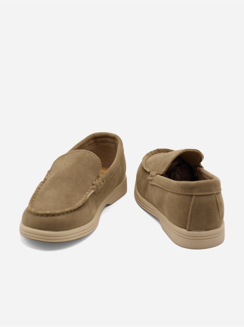 Mocassins com efeito de camurça Toupe - Kiabi