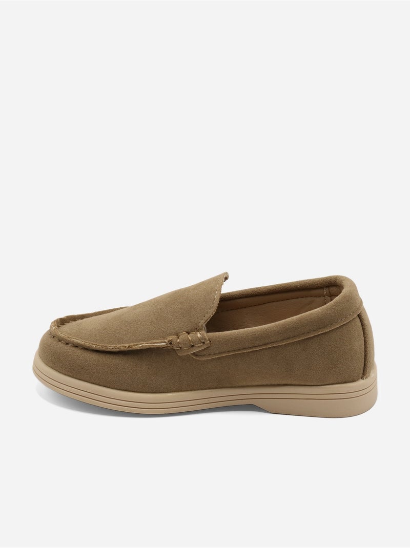 Mocassins com efeito de camurça Toupe - Kiabi