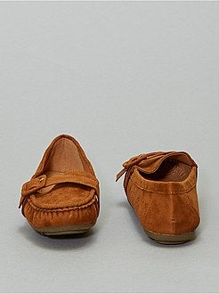 Mocassins com fivela em camurça sintética - Kiabi