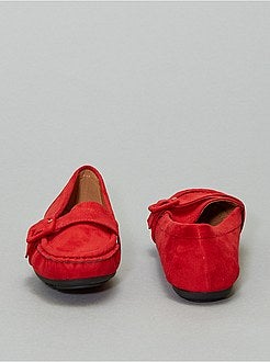 Mocassins com fivela em camurça sintética - Kiabi