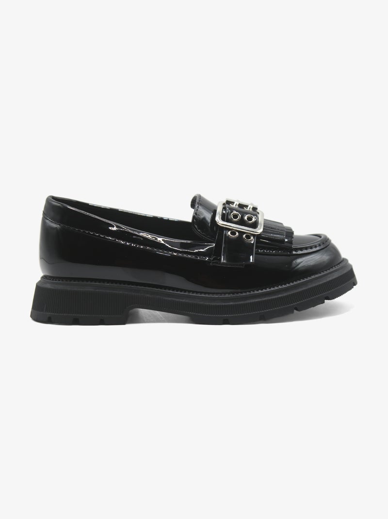 Mocassins com franjas Preto - Kiabi