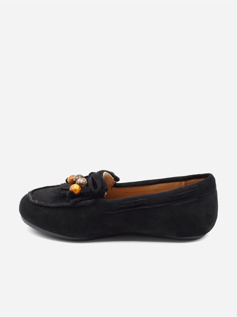Mocassins com franjas Preto - Kiabi