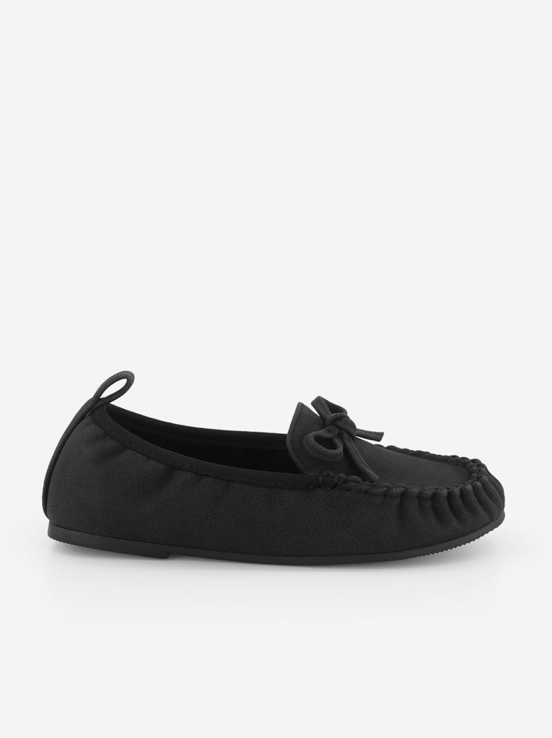 Mocassins com laço Preto - Kiabi