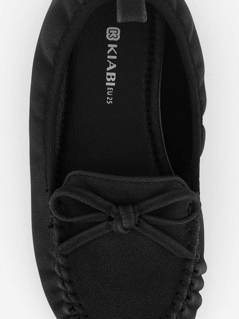Mocassins com laço Preto - Kiabi