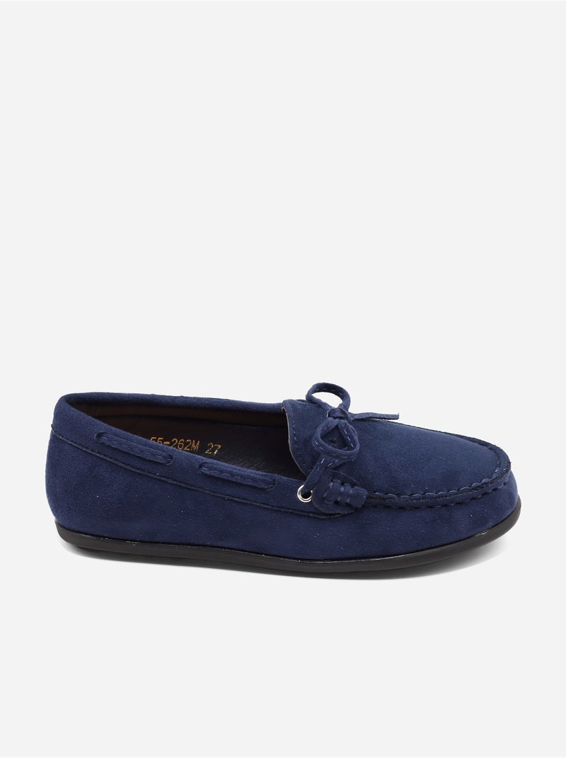 Mocassins com laços Azul escuro - Kiabi