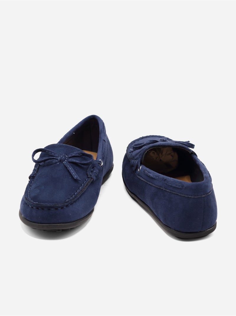 Mocassins com laços Azul escuro - Kiabi