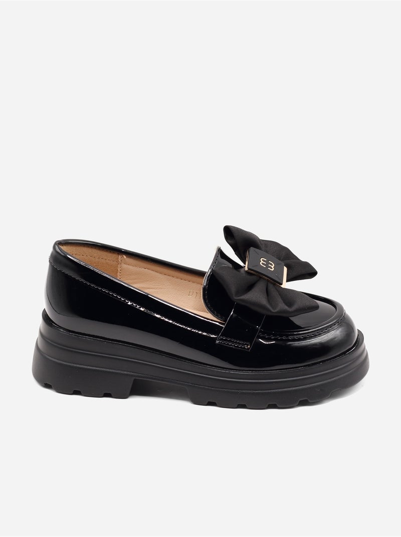 Mocassins com laços Preto - Kiabi