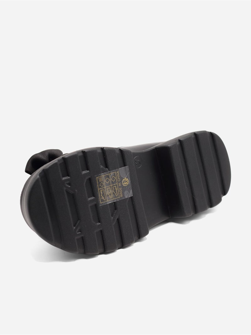 Mocassins com laços Preto - Kiabi