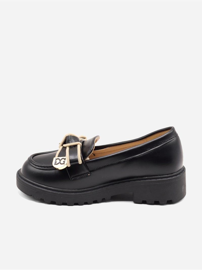 Mocassins com laços Preto - Kiabi