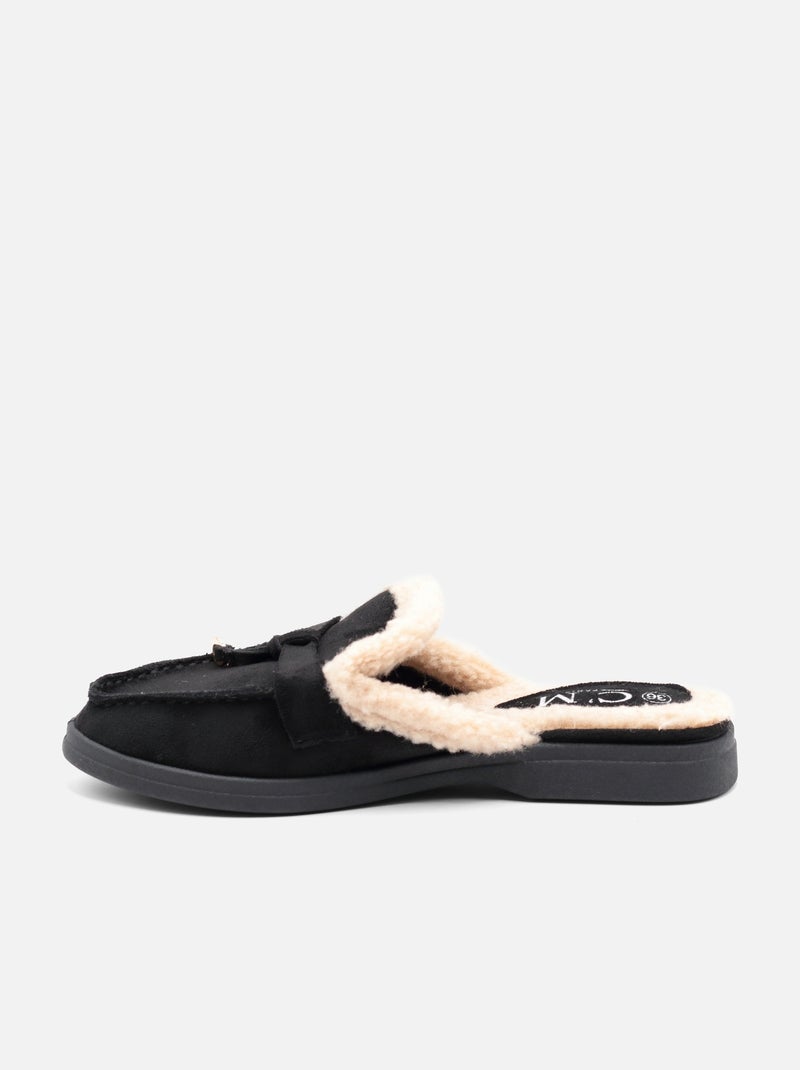 Mocassins com pele sintética Preto - Kiabi