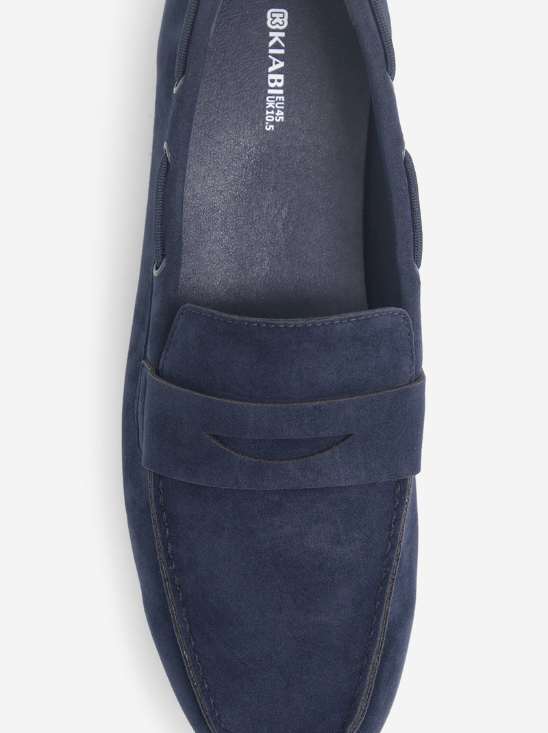 Mocassins de barco em camurça sintética Azul - Kiabi