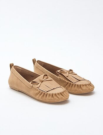 Mocassins de camurça com franjas