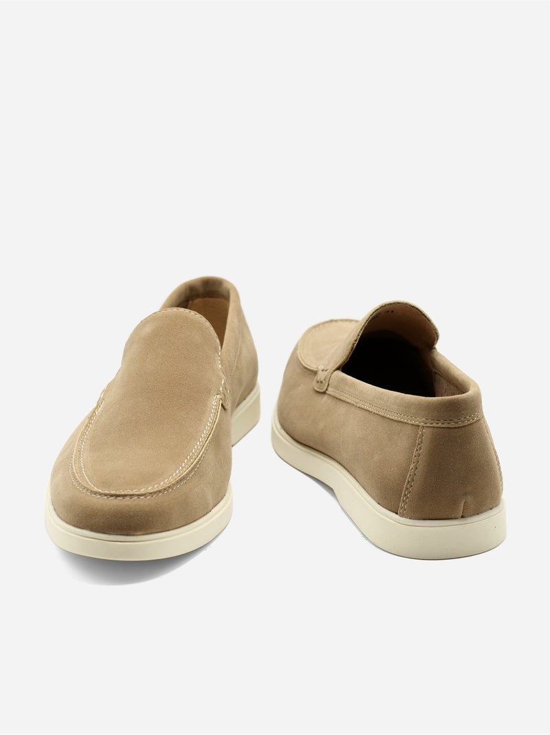 Mocassins de couro - Uomo Bege - Kiabi