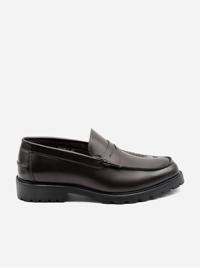 Mocassins de couro - Uomo Castanho - Kiabi