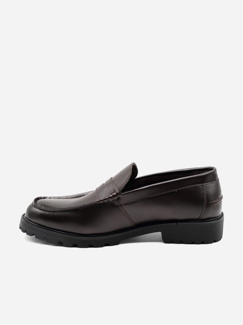 Mocassins de couro - Uomo Castanho - Kiabi