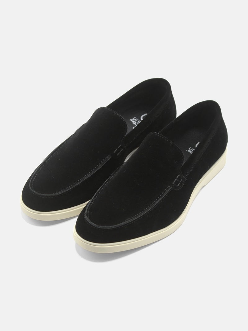 Mocassins de couro - Uomo Preto - Kiabi
