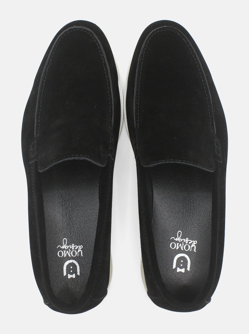 Mocassins de couro - Uomo Preto - Kiabi