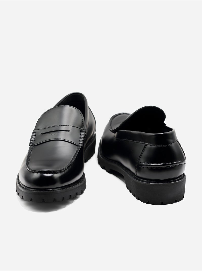 Mocassins de couro - Uomo Preto - Kiabi