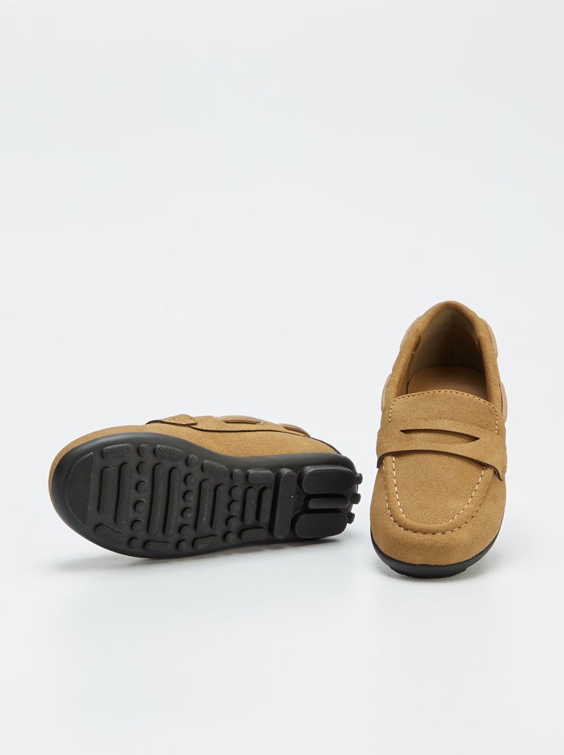 Mocassins de vela lisos CASTANHO - Kiabi