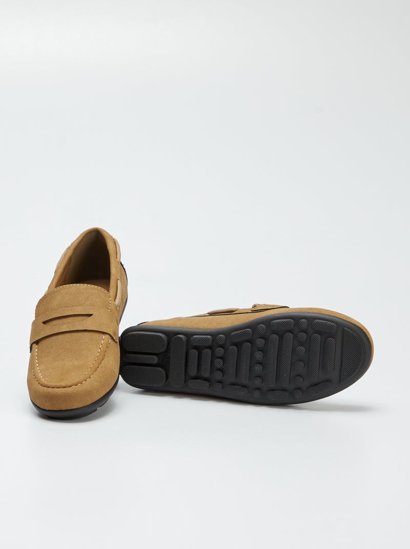 Mocassins de vela lisos CASTANHO - Kiabi